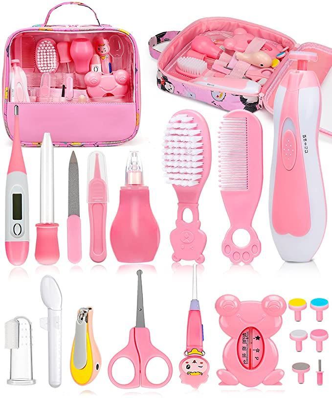 Kit de Aseo para Bebé 14 Piezas con Termómetros y Bolso