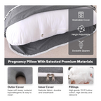 Almohada de Embarazo en U de Cuerpo Completo para Dormir y Lactancia