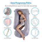 Almohada de Embarazo en U de Cuerpo Completo para Dormir y Lactancia