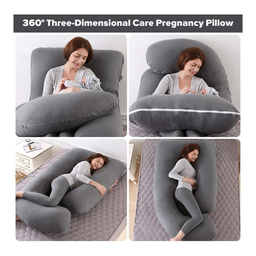 Almohada de Embarazo en U de Cuerpo Completo para Dormir y Lactancia