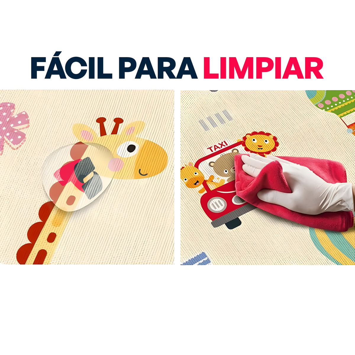 Tapete Acolchado para Bebé con Gimnasio Plegable de Actividades